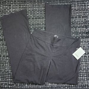 NEW Jockey Sport Black Wide Leg Yoga Pants Women's Size L